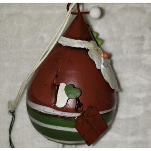 Metal Santa Claus Christmas Tree Ornament Saint Nick Happy Holidays Decorations - Picture 5 of 8